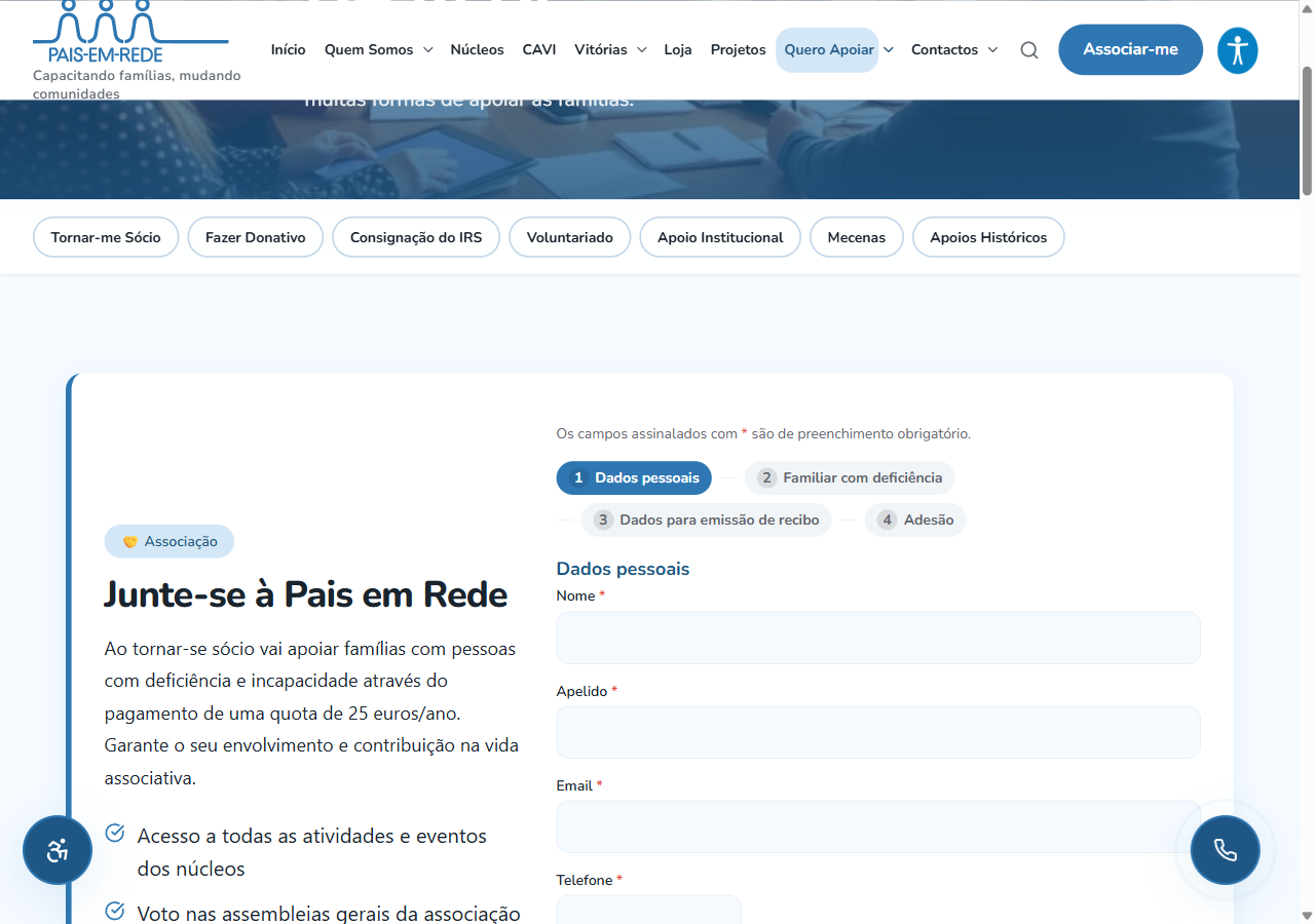 Captura de ecrã usada como evidência do requisito 4.1