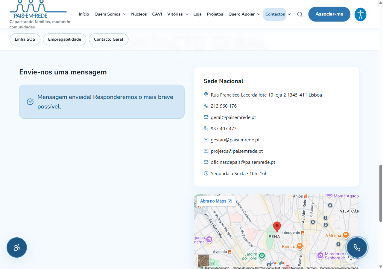 Captura de ecrã usada como evidência do requisito 3.2